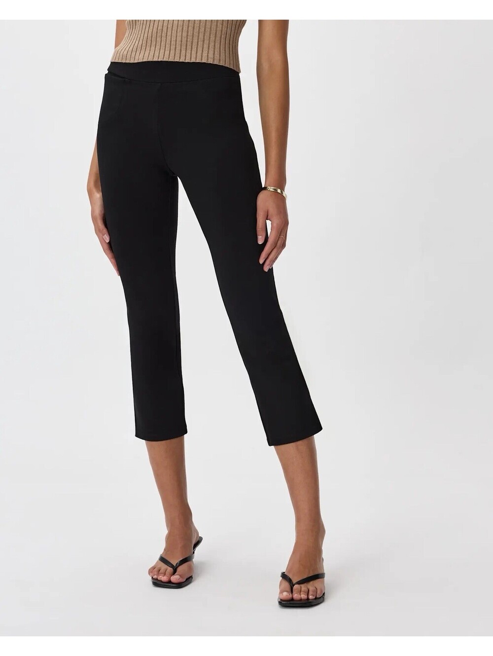 Quince Ultra-Stretch Ponte Kick Flare Pants Black Size S NWT